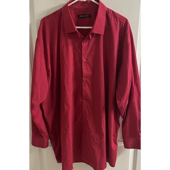 Adrienne Vittadini Men's Long Sleeve Button Down Size 2XL 18-18.5" 34/35 Pink - Picture 5 of 5